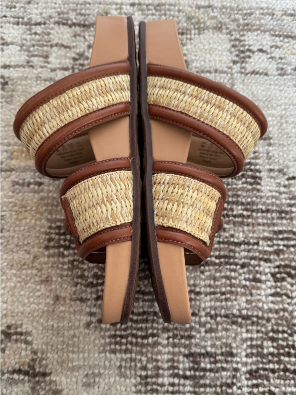 NWOB Sam Edelman Rowan Sandal In Dark Natural / Spiced RU - Picture 5 of 10